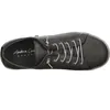 A top-down view of a gray women's sneaker with white laces. Produktbild-Vorschau