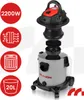 A disassembled wet and dry vacuum cleaner with feature icons on the left. Produktbild-Vorschau