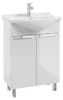 Mobile bagno DomoDomo con lavabo a colonna bianco lucido 60 Anteprima dell’immagine prodotto 3