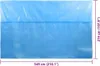 A blue rectangular pool cover laid flat, with dimensions indicated. Produktbild-Vorschau
