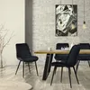 ML-Design sada 4 jídelních židlí, černá, sametový sedák s Náhled obrázku produktu 7