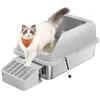 Feandrea Katzenklo Edelstahl, Katzentoilette, offenes Produktbild-Vorschau 2