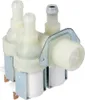 A close-up studio shot of a water inlet valve for a washing machine. Produktbild-Vorschau
