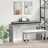 vidaXL Pied de piano Béton Gris 120 x 32 x 64 cm Bois Voir les images du produit 3
