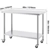 Table de travail VEVOR en acier inoxydable, table de Voir les images du produit 8