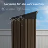 HOMAVO Gerätehaus Metall mit Pultdach, Gartenhaus Metall Produktbild-Vorschau 3