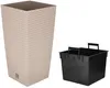 A beige planter and a black inner pot are shown against a white background. Anteprima dell’immagine prodotto