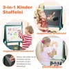 Tablica dla dzieci COSTWAY 3 w 1, dwustronna sztaluga z Podgląd zdjęcia produktu 4