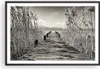 Gerahmtes Poster - Schwarzer Rahmen - Brücke Pier Sepia - Produktbild-Vorschau 1