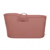 A rose-colored portable bathtub for adults and children, shown from the side against a white background. Náhled obrázku produktu