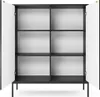 Highboard Kioto 104 cm Schwarz & Schwarz – Rillenfront, Produktbild-Vorschau 5