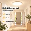 Led Deckenleuchte 4300lm Flach Lampe Decke 36W 37CM Produktbild-Vorschau 10