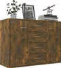 The Living Store kredens dąb wędzony 88x30x65 cm materiał Podgląd zdjęcia produktu 4