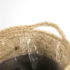 Pflanzkorb YUMI 2er Set aus Seegras - natur/grau Übertopf Produktbild-Vorschau 4