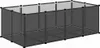 vidaXL Gabbia per piccoli animali nera 144x74x46,5 cm PP e Anteprima dell’immagine prodotto 5