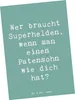 Mr. & Mrs. Panda Postkarte Spruch Patensohn Held - Produktbild-Vorschau 1