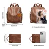 OKWISH Rucksack Laptoprucksack Schulrucksack Lederrucksack Produktbild-Vorschau 2