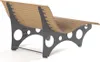 HOME DELUXE Wellenliege NIRA Teak - 97 x 148 x 152 cm, Produktbild-Vorschau 4