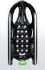A black sled with silver trim and a green pull handle, shown from a top-down perspective against a white background. Anteprima dell’immagine prodotto
