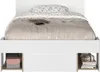 Bett 120 x 190/200 cm mit Kommode und - Weiß und Natur - Produktbild-Vorschau 1