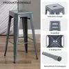 A collage of images showcasing a grey metal bar stool and its features. Náhľad obrázku produktu