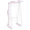 vidaXL Taboret 2 szt. Miodowy brąz 40x40x75 cm lite drewno Podgląd zdjęcia produktu 8