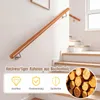 COSTWAY houten leuning, trapleuning, lengte 120 cm, leuning Productafbeelding-voorbeeld 5