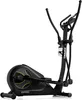 A black elliptical cross trainer with green accents, shown in a studio setting against a white background. Produktbild-Vorschau