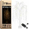A product shot of a decorative LED willow tree with its packaging. Podgląd zdjęcia produktu