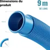 Wiltec Tuyau piscine bleu – 9 m de long, Ø 32 mm – Tuyau Voir les images du produit 4