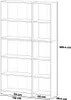Regał Na Książki 110Cm Loft Półki Na Zabawki Do Salonu Podgląd zdjęcia produktu 2