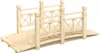 vidaXL Záhradný mostík so zábradlím 150x67x56 cm Masívne Náhľad obrázku produktu 4