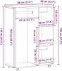 vidaXL Szafa czarny dąb 80 x 40 x 110 cm materiał Podgląd zdjęcia produktu 8