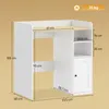 Mobiletto per lavatrice HOMCOM, armadietto da bagno con Anteprima dell’immagine prodotto 3