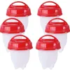 6 Stück Eier Kocher Silikon BPA Frei Eikocher Dampfgarer Produktbild-Vorschau 2