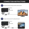 Diagrams showing how to connect a digital antenna to a TV. Podgląd zdjęcia produktu