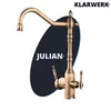 Julian | Vintage 3-drożna, mosiężna, niepomalowana mata Podgląd zdjęcia produktu 1