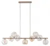 Pendelleuchte Metall Rauchglas G9 H: max. 141 cm Beige Produktbild-Vorschau 1