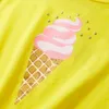Kinder T-Shirt Gelb Gr. 104 mit Eiscreme Aufdruck Produktbild-Vorschau 4