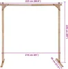 Arche de mariage marron clair 225 x 95 x 226 cm Bois massif Voir les images du produit 9