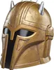 A close-up of a golden helmet with silver horns. Anteprima dell’immagine prodotto