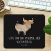 Mr. & Mrs. Panda Mauspad Stier Herz - Schwarz - Geschenk, Produktbild-Vorschau 2