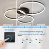 76W LED Deckenleuchte Schwarz 84cm, 3 Ring Deckenlampe Produktbild-Vorschau 2