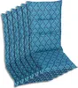 A stack of chair cushions with a geometric pattern. Produktbild-Vorschau