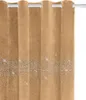 Żółta Zasłona Welurowa Z Kryształkami 140X250 Błyszcząca Na Podgląd zdjęcia produktu 4