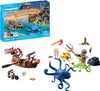 A collage showing a Playmobil Pirates Advent Calendar box and some of the included toy pieces. Anteprima dell’immagine prodotto