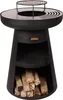 Runder Grill mit runder Stahlplatte und Rost Produktbild-Vorschau 1
