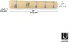 A product shot of a wooden wall-mounted hook rack with dimensions indicated. Podgląd zdjęcia produktu