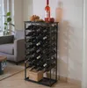DanDiBo Portabottiglie in metallo nero in piedi 100 cm Rico Anteprima dell’immagine prodotto 7