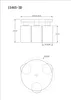 Technical drawing of a ceiling light with dimensions. Anteprima dell’immagine prodotto